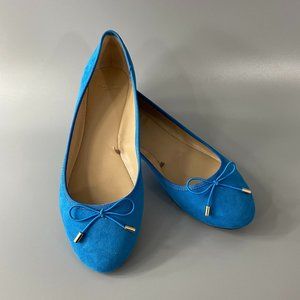 Zara Trafaluc Blue Flats with Bows, Size EU 38
